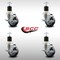 Service Caster 3.5'' SS Thermoplastic Rubber Swivel 1-7/8'' Expanding Stem Caster Set with Brake, 4PK SCC-SSEX20S3514-TPRB-TLB-178-4 - alternate 4